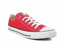 Converse All Star OX Chuck Taylor  Women & Mens Canvas Trainers - Red