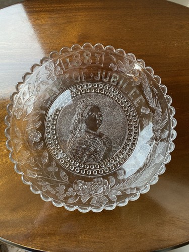 Antique victorian glass - antique, plate