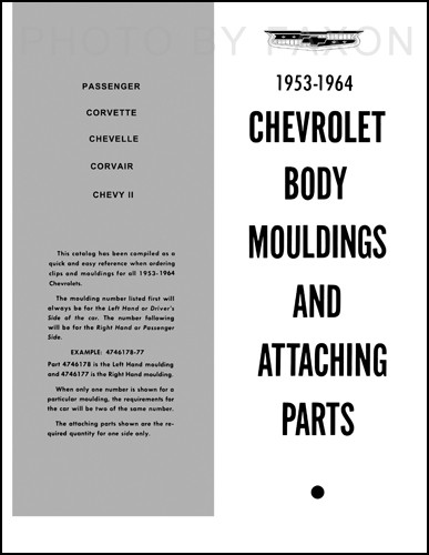 Chevy chrome trim - catalog, 1954