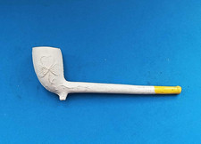 Vintage Clay Pipe with Irish Shamrock and Harp Unused Pristine Condition