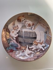 Hamilton Collection Plate, ‘Country Kittens’ - All Washed Up With COA