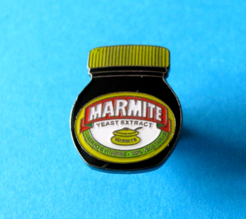 Marmite advertising jar pin - marmite,