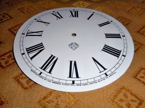 Ansonia clock dial face paper
