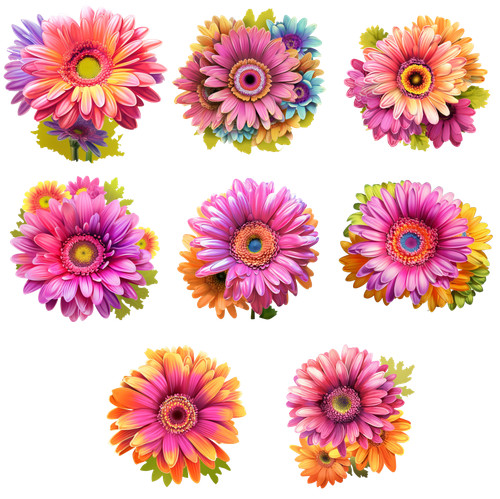 Gerbera flower waterproof - 8x,
