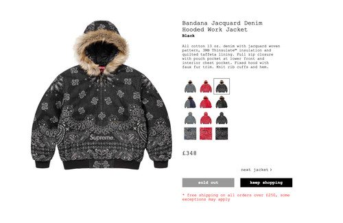Supreme bandana jacquard denim - bandana,