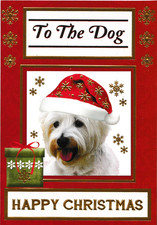 to the DOG happy Christmas cute design card WESTIE west highland terrier puppy