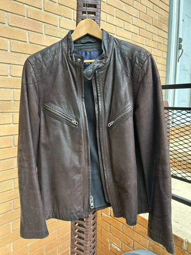 Vintage leather jacket - leather,