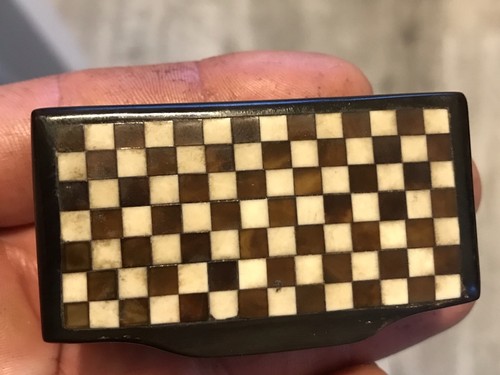 19th century horn - , box