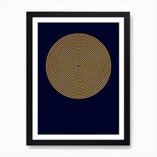 Parallel Gold Circle Art Print