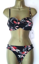 ROXY BLACK FLORAL FULL BIKINI