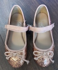 Girls size 10 Pink Glitter Sparkle Shoes Party Wedding Event Holiday Cruise 
