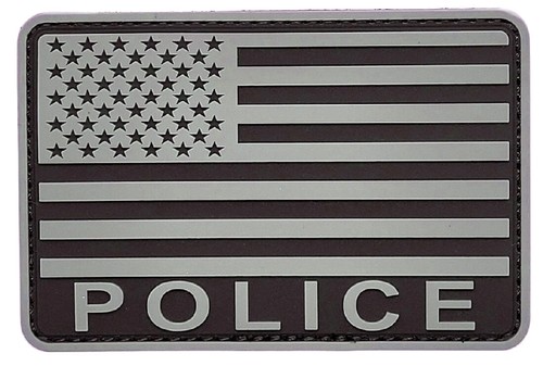 Usa american flag police patch - police,