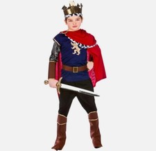 WICKED DELUXE MEDIEVAL KING CHILDREN'S FANCY DRESS COSTUMES SIZE: 8 - 10 YRS