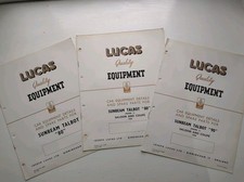Sunbeam 80 Sunbeam 90 Lucas Parts Catalogues 1949-50