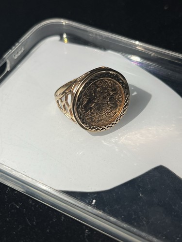 9ct gold half sovereign - gold,