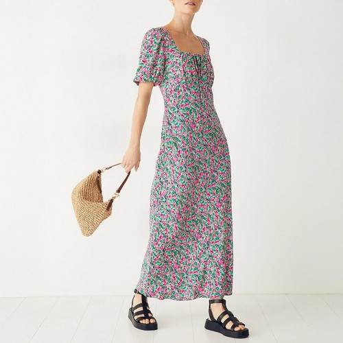 Hush pink green - floral, esther
