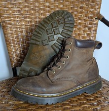 Dr Martens Aztec Vintage England brown gaucho crazy horse collar ben boots UK 4