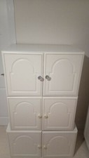  bed cupboards. Used.mint condition . 3 items. Colour  white. 