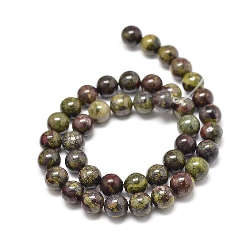 Bloodstone gemstone round - bloodstone,