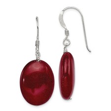 Sterling Silver Polished Red