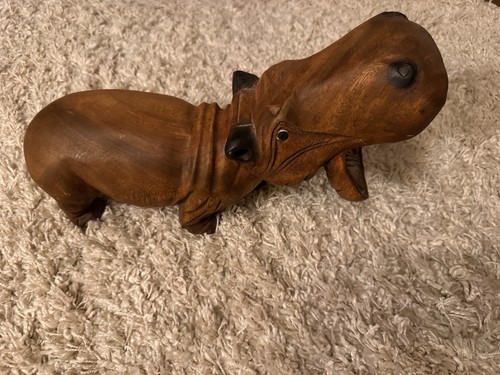 Solid wood hippo wooden - hippo,