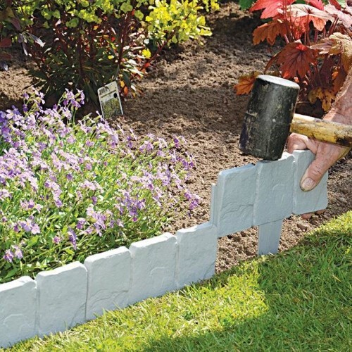 Faux cobbled stone garden - faux,