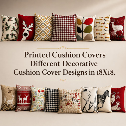 Printed cushion cover - printed,