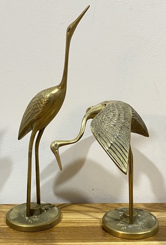 Brass storks crane heron - brass,