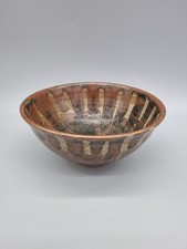 Vintage Studio Art Pottery Footed Bowl, 'MK' Mark To Base.