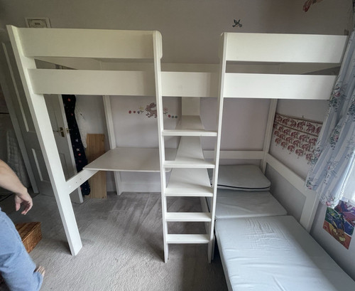 White wooden children - wooden, mid