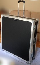 Wheeled flight case large padded cymbal case drum hardware cameras mixing desk