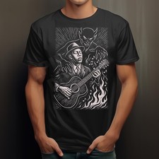 Robert Johnson Inspired Men's T-Shirt The Blues Myth Guitar Great Crossroads