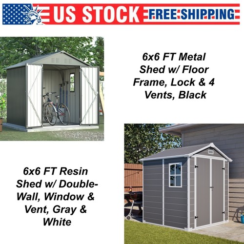 6x6 garden storage shed - 6x6, w/