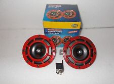 Hella Twin Supertone Horn Kit 003399801 REAL HELLA RED HORNS - NEW & PACKED