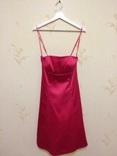 Marks and Spencer Autograph Ladies deep pink satin occasion dress. Size 8.