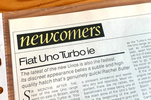 Fiat uno turbo launch 1990 - fiat,