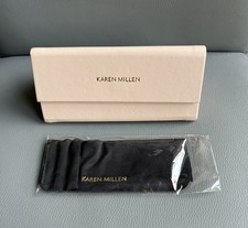 Karen Millen Glasses & Sunglasses Case trifold Nude Pale Pink and cloth designer