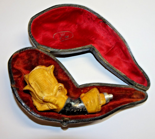 Vintage smokers pipe leather - vintage, &