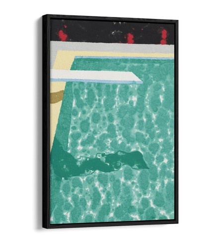 Green pool diving board - pool,