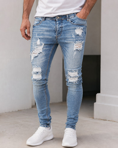 Men elegant ripped skinny - men’s,