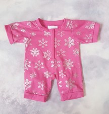 Build a Bear, Pink, Snowflake Print Sleeper Pyjamas. B 316