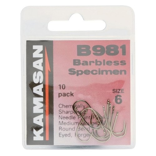 Size eyed barbless b981 - 6,