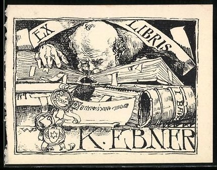 Exlibris ebner gelehrter - exlibris, k.