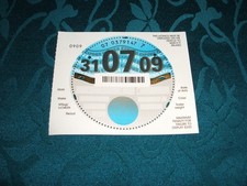 TAX DISC ( ENGLISH) ( BLANK)