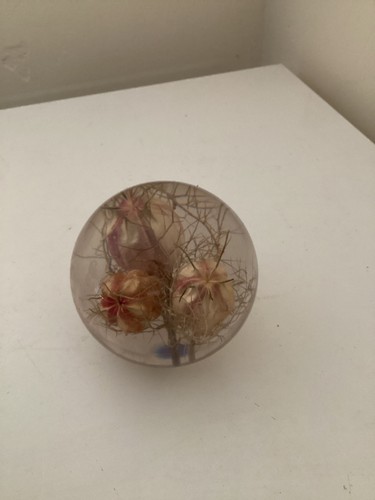 Vintage lucite paperweight - lucite, by