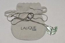 Lalique Aqua Green Butterfly Pendant / Necklace