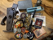 Job Lot Of Curios And Collectibles Bakelite Medical Silver Badges wysiwyg