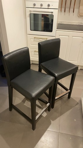 Pair black faux leather - pair,