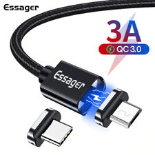 Essager Magnetic USB Cable USB C Micro QC3.0 3A Charging Data Sync. 1m 2m 3m