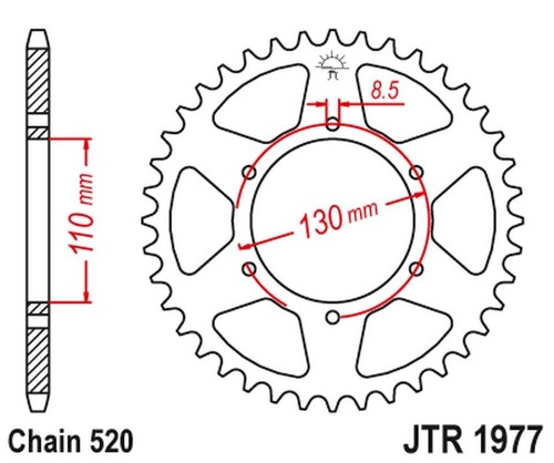 Rear sprocket honda - honda, 200
